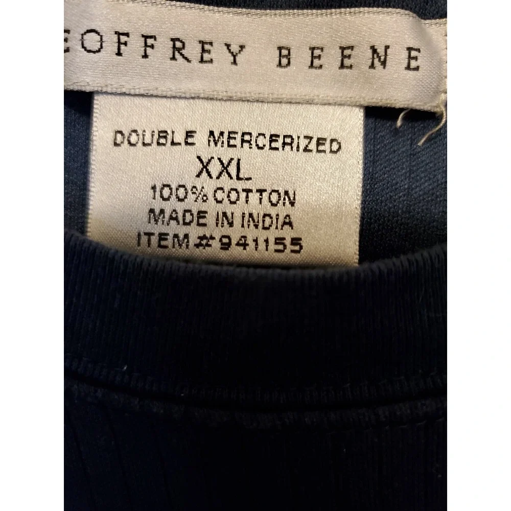Shirt size XXL Men 's Geoffrey Beene Short Sleeve Blue pullover heavy Cotton Nic